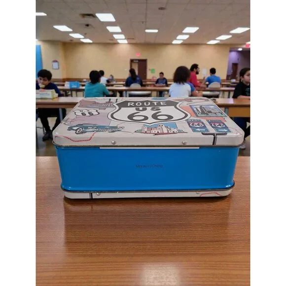 Vintage 2000 Retro Historic US Route 66 Metal Lunchbox Nostalgic Americana Colle - Picture 7 of 11